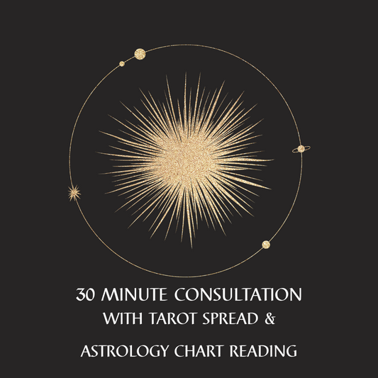 Thirty minute astrology reading with tarot card spread