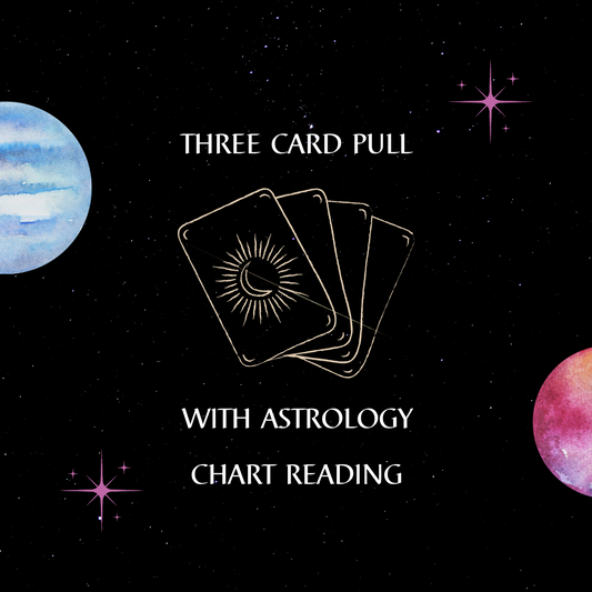 Fifteen minute astrology reading with 3-card tarot spread
